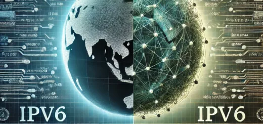 Comparaison entre les protocoles IPv4 et IPv6 avec illustration des formats d'adresse et carte réseau.