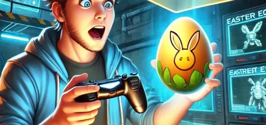 Un joueur découvre un Easter egg caché dans un jeu vidéo, représentant une surprise amusante et inattendue.