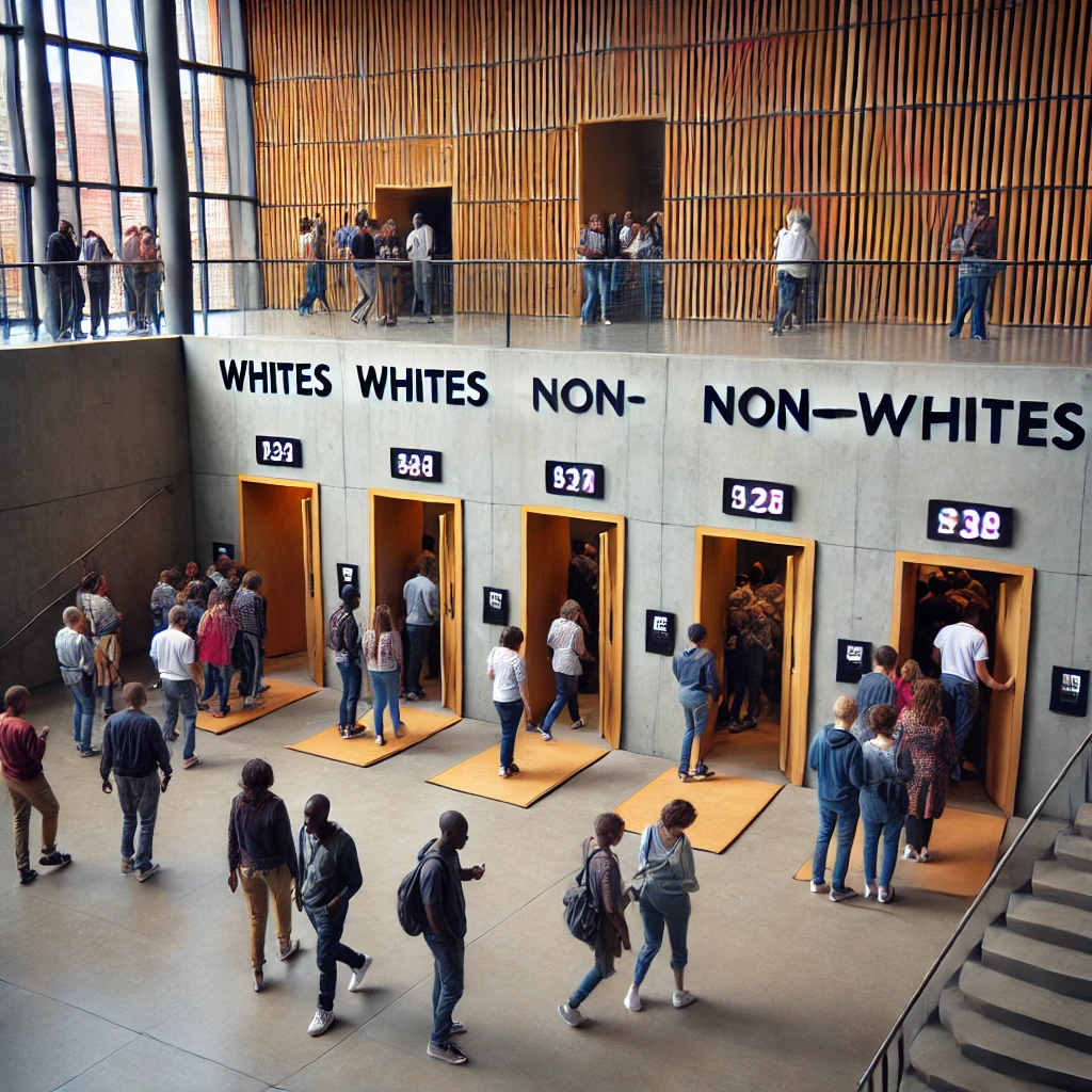 Entrée ségrégée du Musée de l'Apartheid