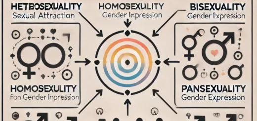 Schéma illustrant les différents types d'attraction sexuelle et leurs distinctions.